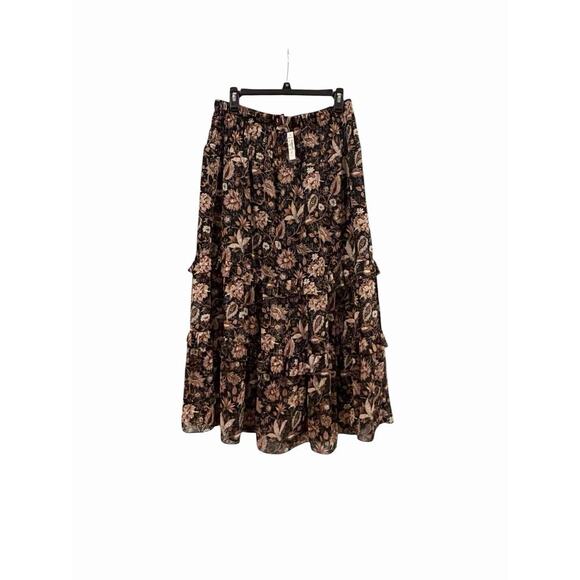 Madewell Dresses & Skirts - NWT Madewell Ruffle Tiered Pull-On Midi Skirt Women’s Small Floral Spring